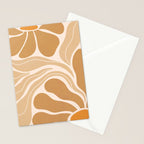 Modern Boho Art Nouveau Floral 2.3 Neutral Sand Stationery Card Gallery Image 2