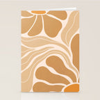 Modern Boho Art Nouveau Floral 2.3 Neutral Sand Stationery Card Gallery Image 2