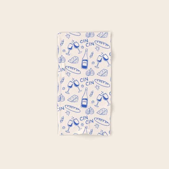 Wine and Cheese. Cheers Bath Towel Gallery Image 1