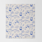 Wine and Cheese. Cheers Throw Blanket Gallery Image 2