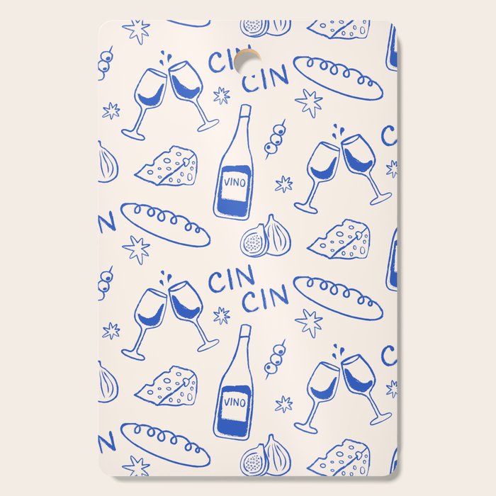 Wine and Cheese. Cheers Cutting Board Gallery Image 1