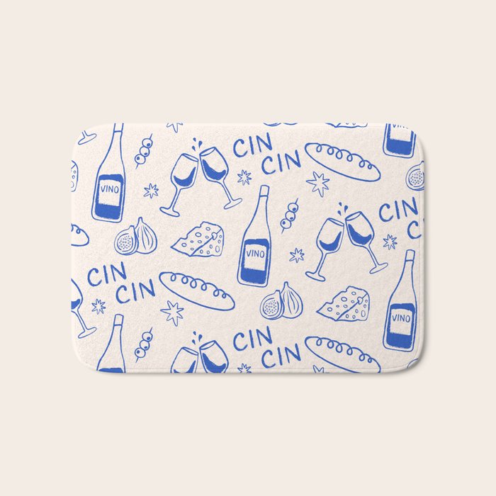 Wine and Cheese. Cheers Bath Mat Gallery Image 1