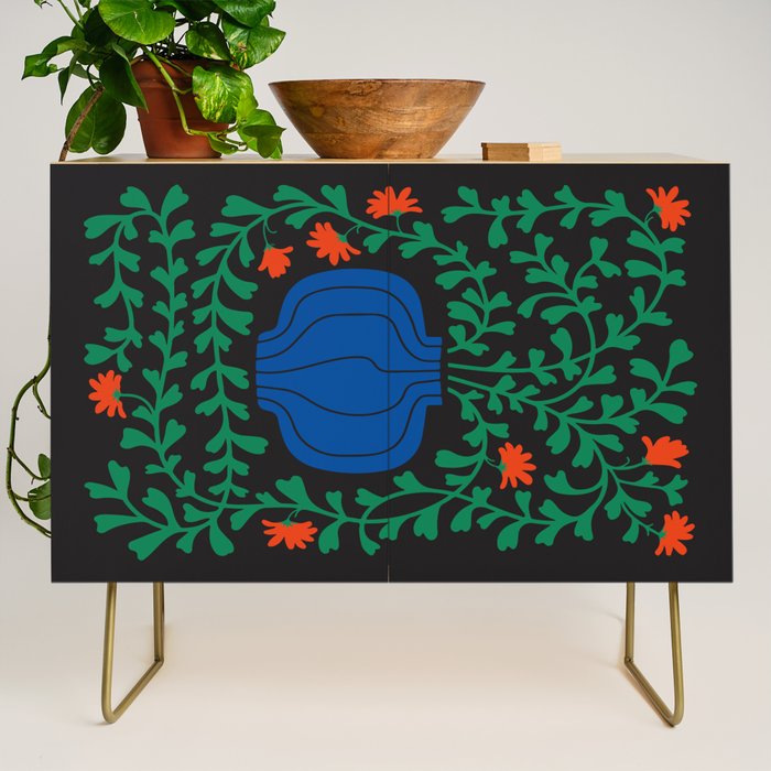 Summer Bloom: Midnight Rain Forest Credenza Gallery Image 1