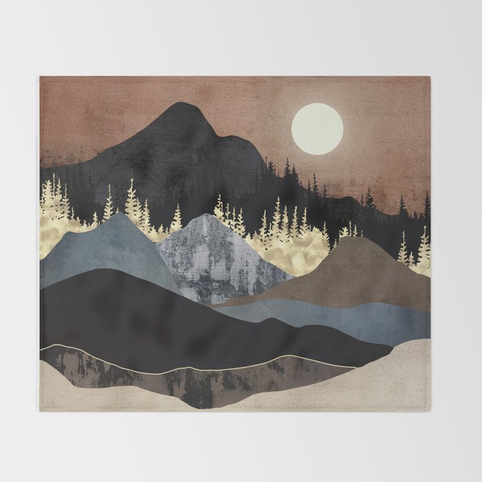 Autumn Mountains Throw Blanket Gallery Image 2