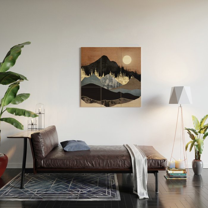 Autumn Mountains Wood Wall Art Gallery Image 2