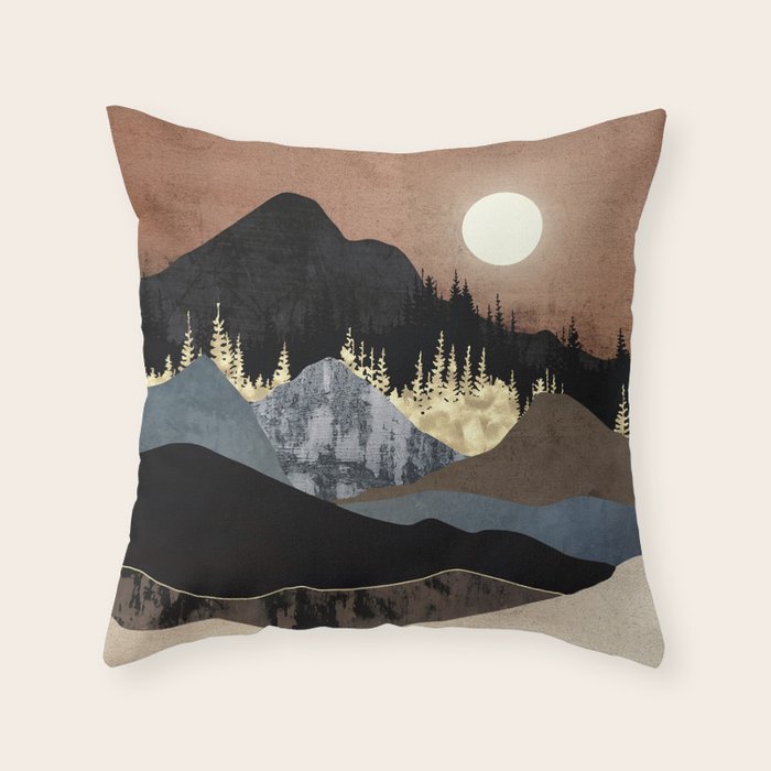 Autumn Mountains Throw Pillow Gallery Image 1