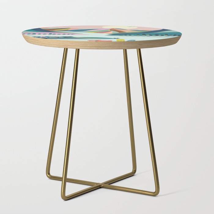 Modern Scenic Mountains  Side Table Gallery Image 1