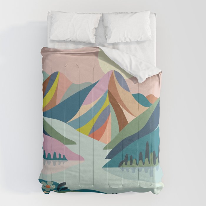 Modern Scenic Mountains  Comforter Gallery Image 6