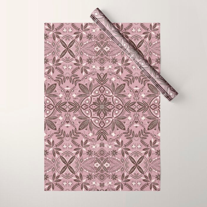 Rustic Pink Serenity Wrapping Paper Gallery Image 1