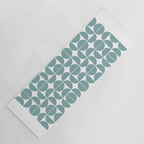 Mid Century Modern Geometric 04 Glass Blue Yoga Mat Gallery Image 1