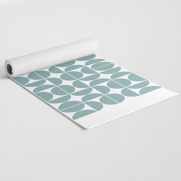 Mid Century Modern Geometric 04 Glass Blue Yoga Mat Gallery Image 2