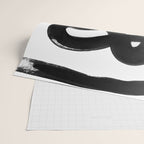 Knots Black & White Minimalist Ink Tribal Mid Century Pattern Dark Painting Pattern Wrapping Paper Gallery Image 2