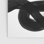 Knots Black & White Minimalist Ink Tribal Mid Century Pattern Dark Painting Pattern Poster Gallery Image 3