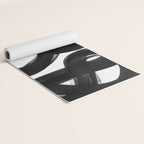 Knots Black & White Minimalist Ink Tribal Mid Century Pattern Dark Painting Pattern Yoga Mat Gallery Image 2