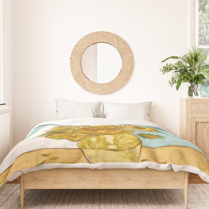 Naughty Llama and The Sunflowers Duvet Cover Gallery Image 3