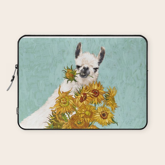 Naughty Llama and The Sunflowers Laptop Sleeve Gallery Image 1