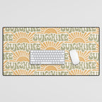 Sunshine - gold and green Desk Mat Gallery Image 1