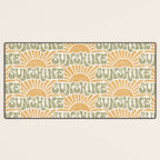 Sunshine - gold and green Desk Mat Gallery Image 3