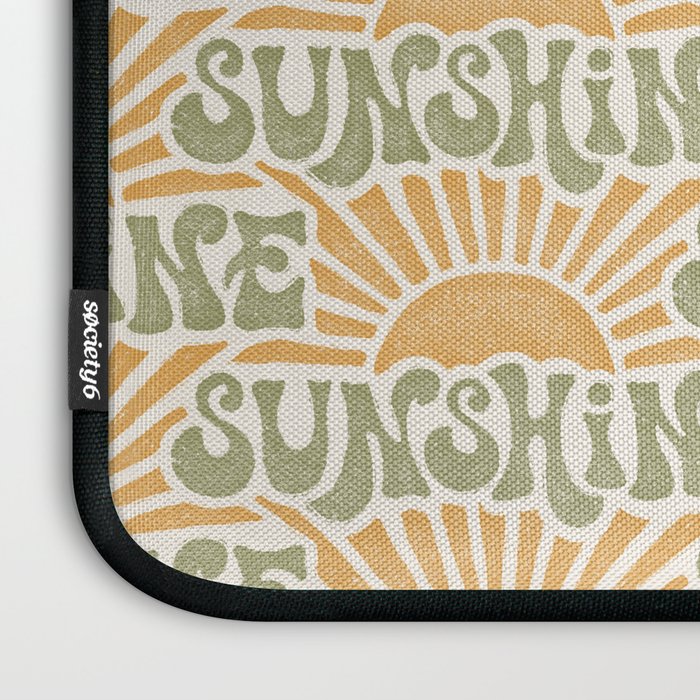 Sunshine - gold and green Laptop Sleeve Gallery Image 3