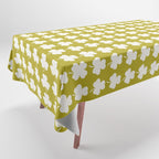 Clovers XX Chartreuse Botanical Pattern Tablecloth Gallery Image 1