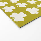 Clovers XX Chartreuse Botanical Pattern Welcome Mat Gallery Image 2