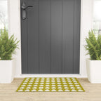 Clovers XX Chartreuse Botanical Pattern Welcome Mat Gallery Image 3
