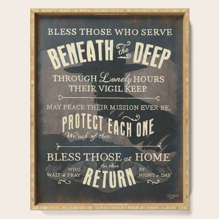 Bless Those Who Serve Beneath the Deep - The Submariner's Hymn Serving Tray Gallery Image 1