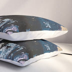 Breathe: colorful abstract in black, blue, purple, gold and white Pillow Sham Gallery Image 3