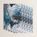 Breathe: colorful abstract in black, blue, purple, gold and white Wrapping Paper Gallery Image 3