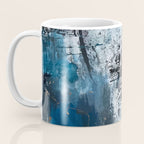 Breathe: colorful abstract in black, blue, purple, gold and white Coffee Mug Gallery Image 3