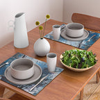 Breathe: colorful abstract in black, blue, purple, gold and white Placemat Gallery Image 2