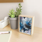 Breathe: colorful abstract in black, blue, purple, gold and white Mini Art Print Gallery Image 2