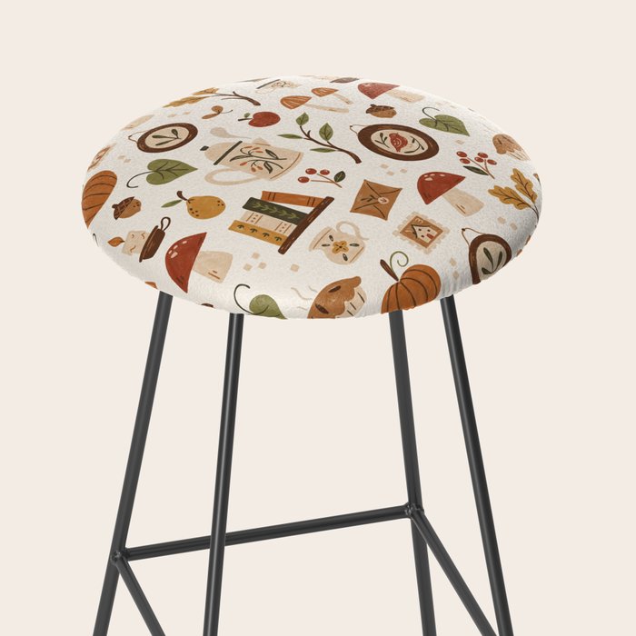 Cozy Vintage Autumn Stool Gallery Image 2