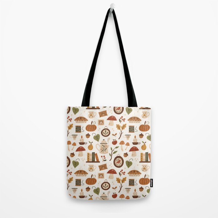 Cozy Vintage Autumn Tote Bag Gallery Image 2