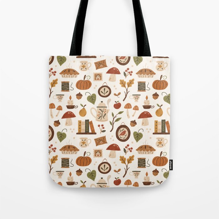 Cozy Vintage Autumn Tote Bag Gallery Image 1