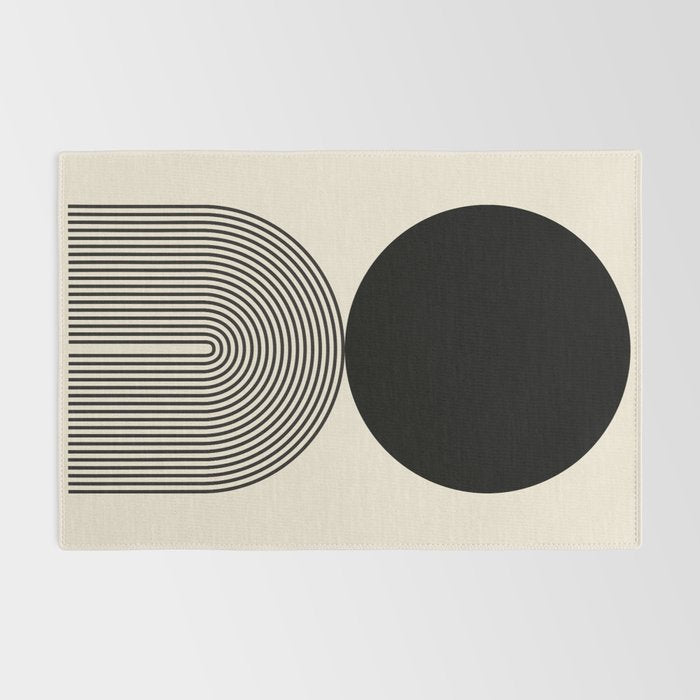 Abstraction_BLACK_DOT_LINE_ART_Minimalism_003C Rug Gallery Image 2