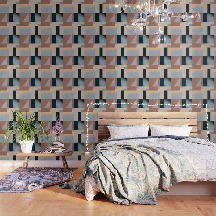 Modern Abstraction  Mocha Mousse Wallpaper Gallery Image 3