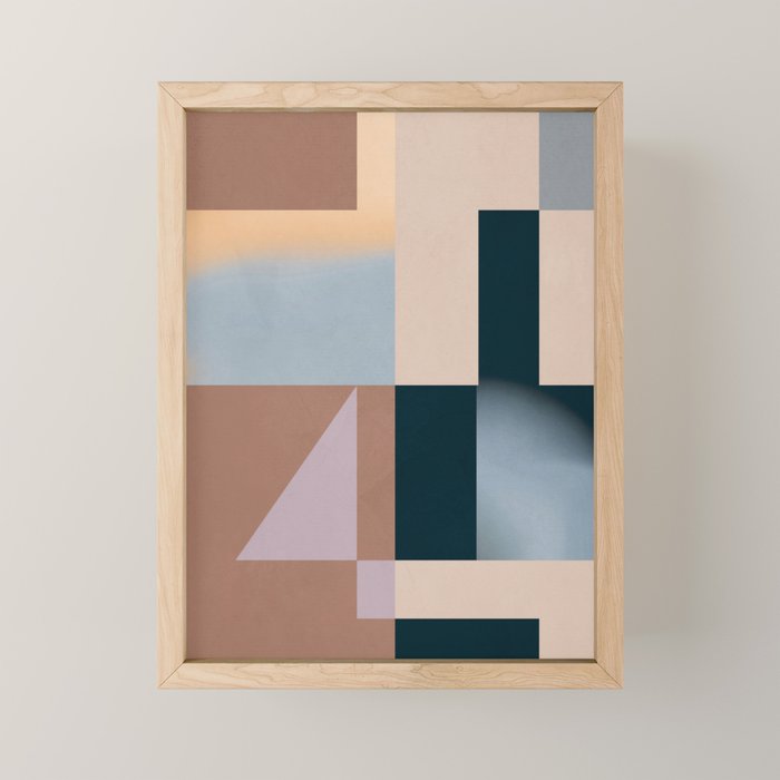 Modern Abstraction  Mocha Mousse Mini Art Print Gallery Image 1
