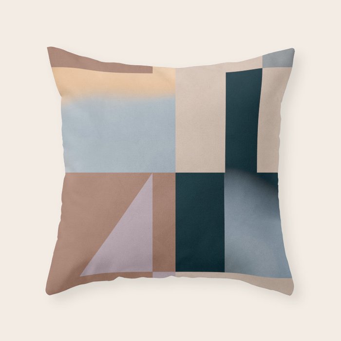 Modern Abstraction  Mocha Mousse Throw Pillow Gallery Image 6