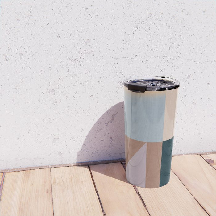 Modern Abstraction  Mocha Mousse Travel Mug Gallery Image 4