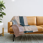 Modern Abstraction  Mocha Mousse Throw Blanket Gallery Image 1