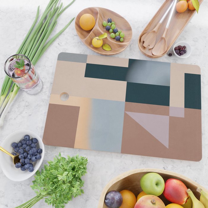 Modern Abstraction  Mocha Mousse Cutting Board Gallery Image 2
