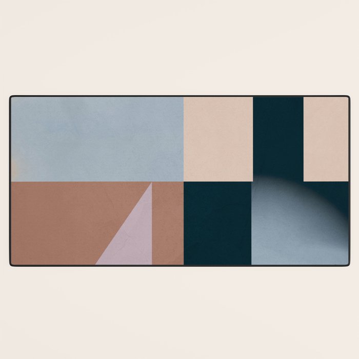 Modern Abstraction  Mocha Mousse Desk Mat Gallery Image 3