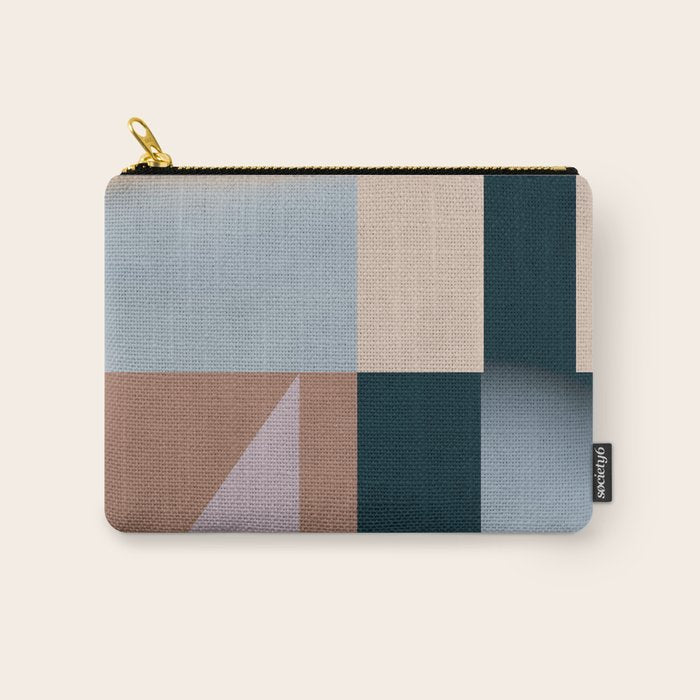 Modern Abstraction  Mocha Mousse Carry All Pouch Gallery Image 1