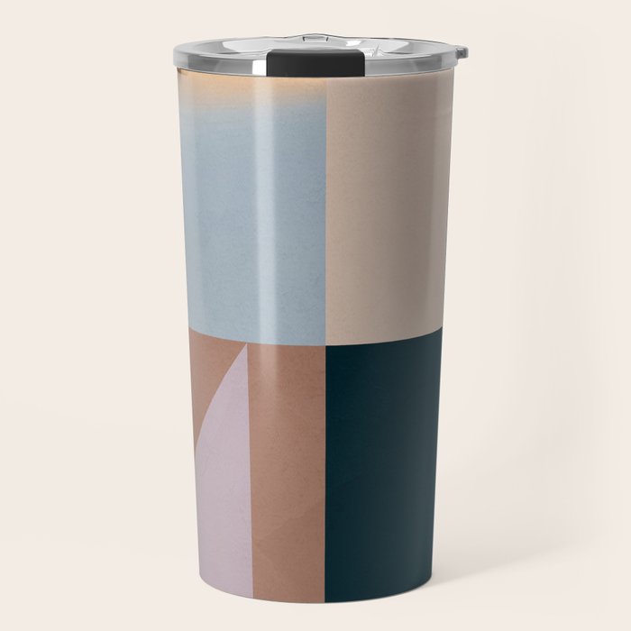 Modern Abstraction  Mocha Mousse Travel Mug Gallery Image 1