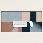 Modern Abstraction  Mocha Mousse Desk Mat Gallery Image 1