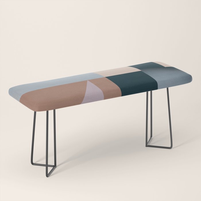 Modern Abstraction  Mocha Mousse Bench Gallery Image 1