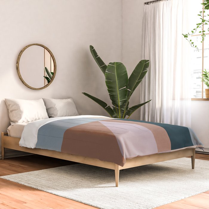 Modern Abstraction  Mocha Mousse Comforter Gallery Image 2