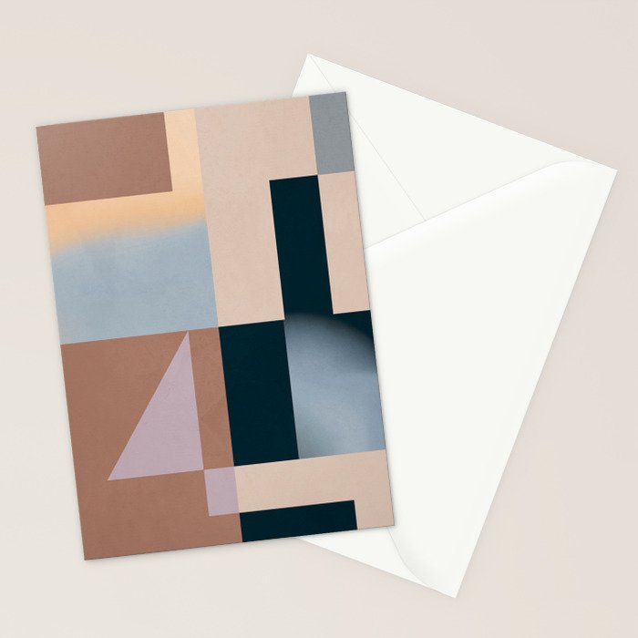 Modern Abstraction  Mocha Mousse Stationery Card Gallery Image 2