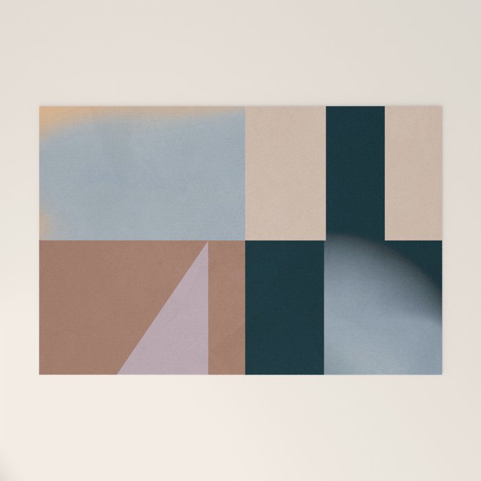 Modern Abstraction  Mocha Mousse Welcome Mat Gallery Image 1